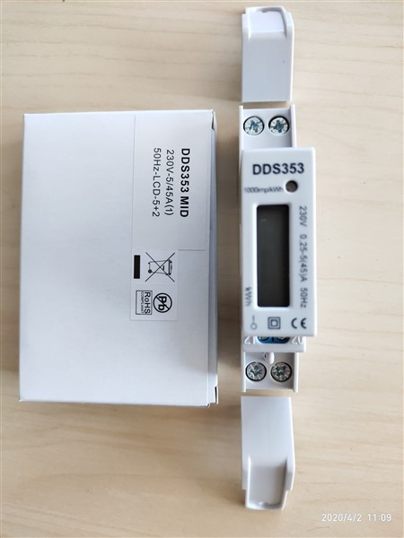 DDS353  egyfázisú digitális fogyasztásmérő, almérő, sínre pattintható,DDS1-Y, DDS353