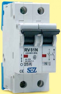 RV62 63A SEZ moduláris kapcsoló 2P 63A